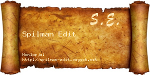 Spilman Edit névjegykártya